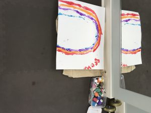 Finger paint rainbow