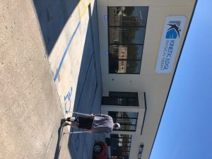 Matt Scotton enters Kinetic Egdge Physical Therapy in Newton